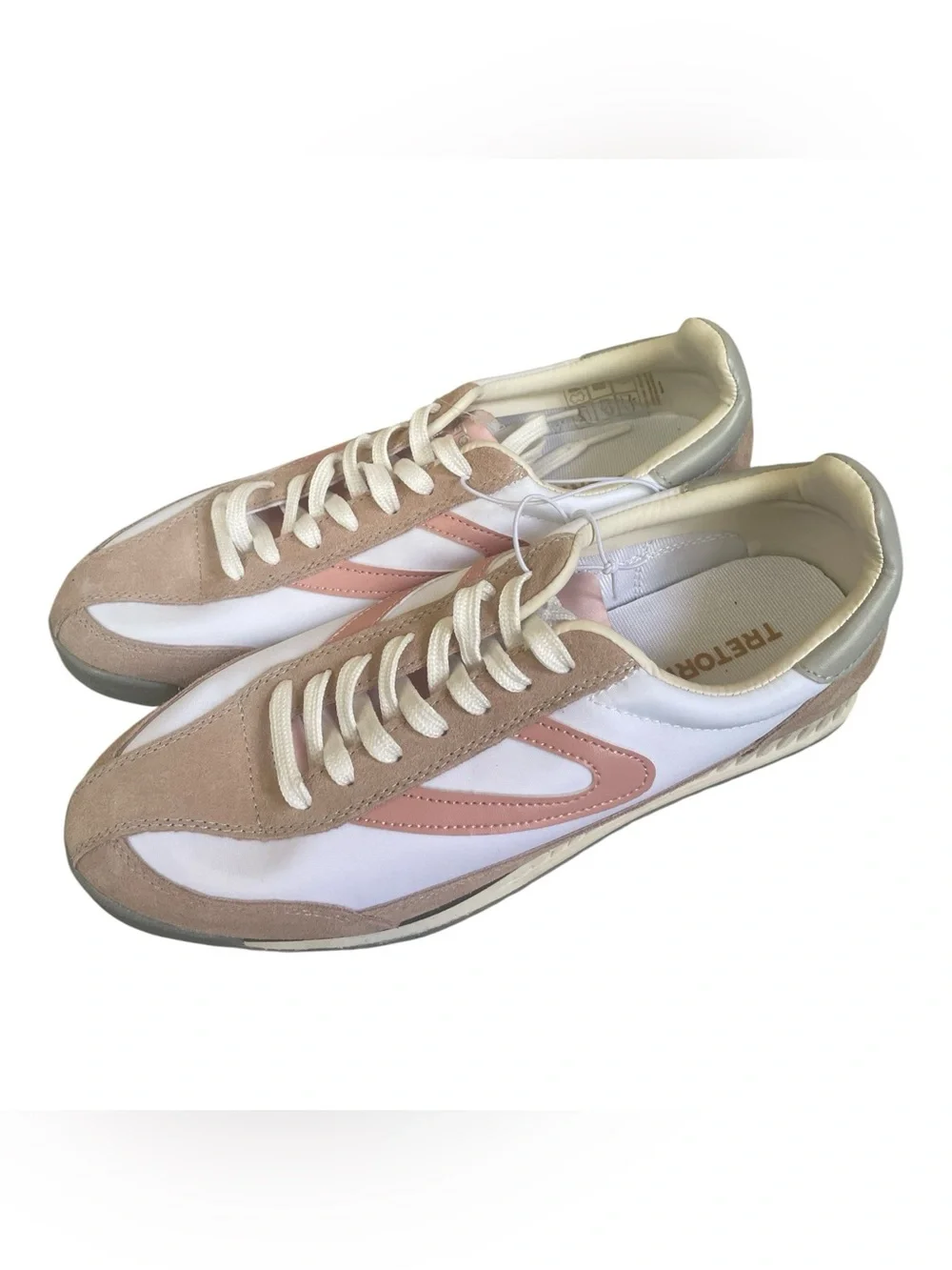 Tretorn Rawlins 2.0 Blush Pink Suede Leather Sneakers Size 10 NWOB
